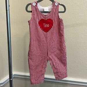 Tino Heart Valentines Plaid Jumper